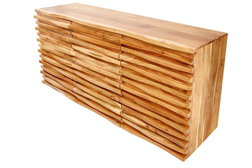 Comoda din Lemn masiv de salcam Maro  Relief L160xH75cm