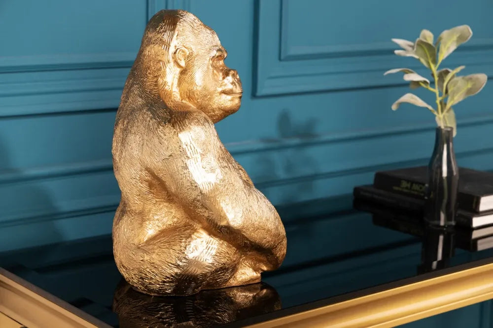 Figurina decorativa din Metal Auriu H43xL27cm Kong