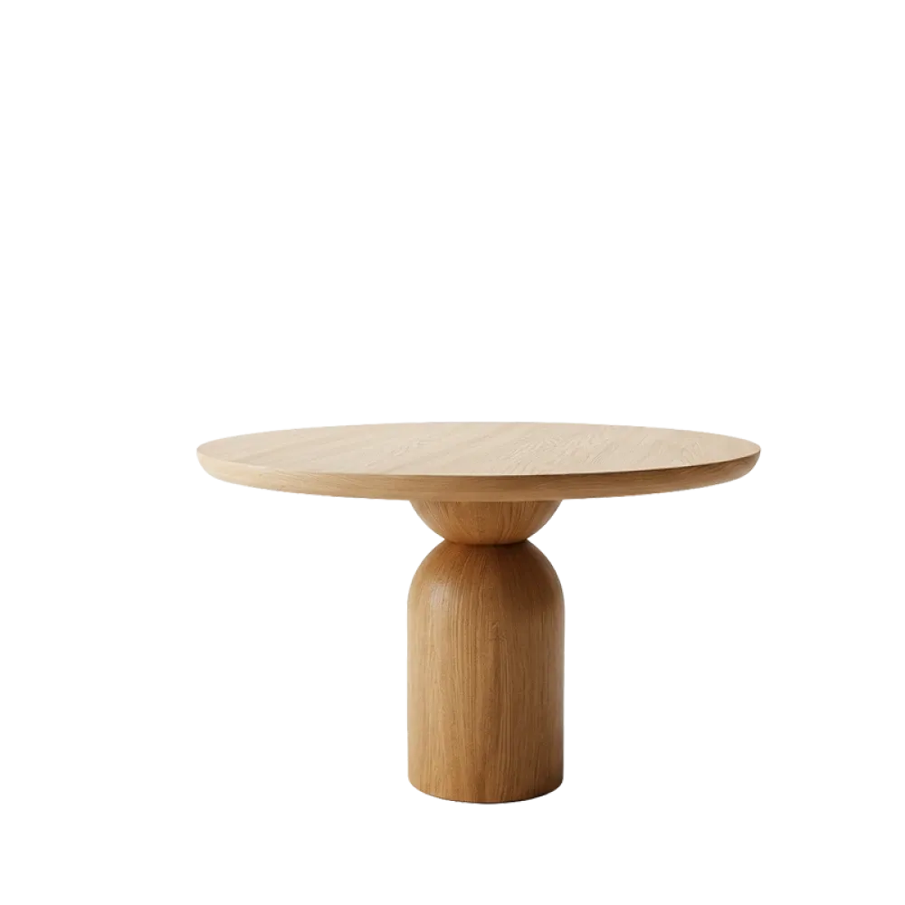 Masa dining Rotunda din Lemn de Stejar in dimensiuni multiple Essenza