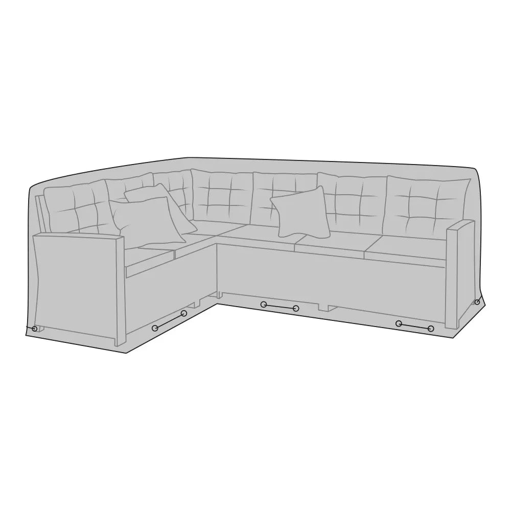 Husa de protectie pentru coltar exterior din Poliester Negru H65/90xL195/252cm Luxury Cover