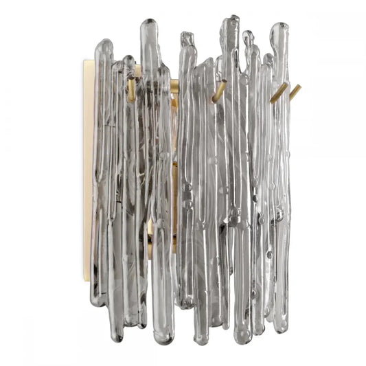 Aplica de perete din Metal Alama si Sticla Fumuriu H23xL25cm Saint Roch Eichholtz