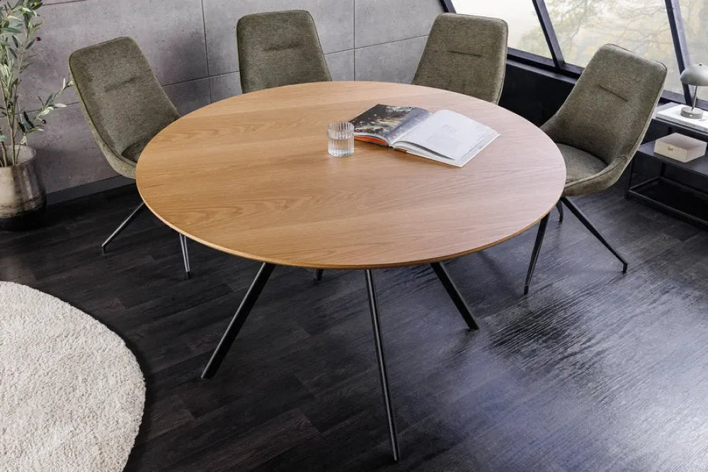 Masa din PAL Maro si Metal Negru D120xH75cm ATELIER