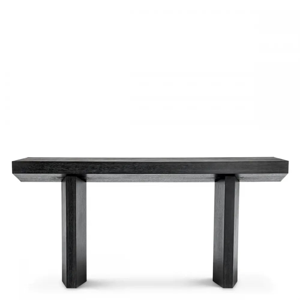 Consola din Furnir de stejar Gri carbune L160xH76.5cm Tiburon Eichholtz