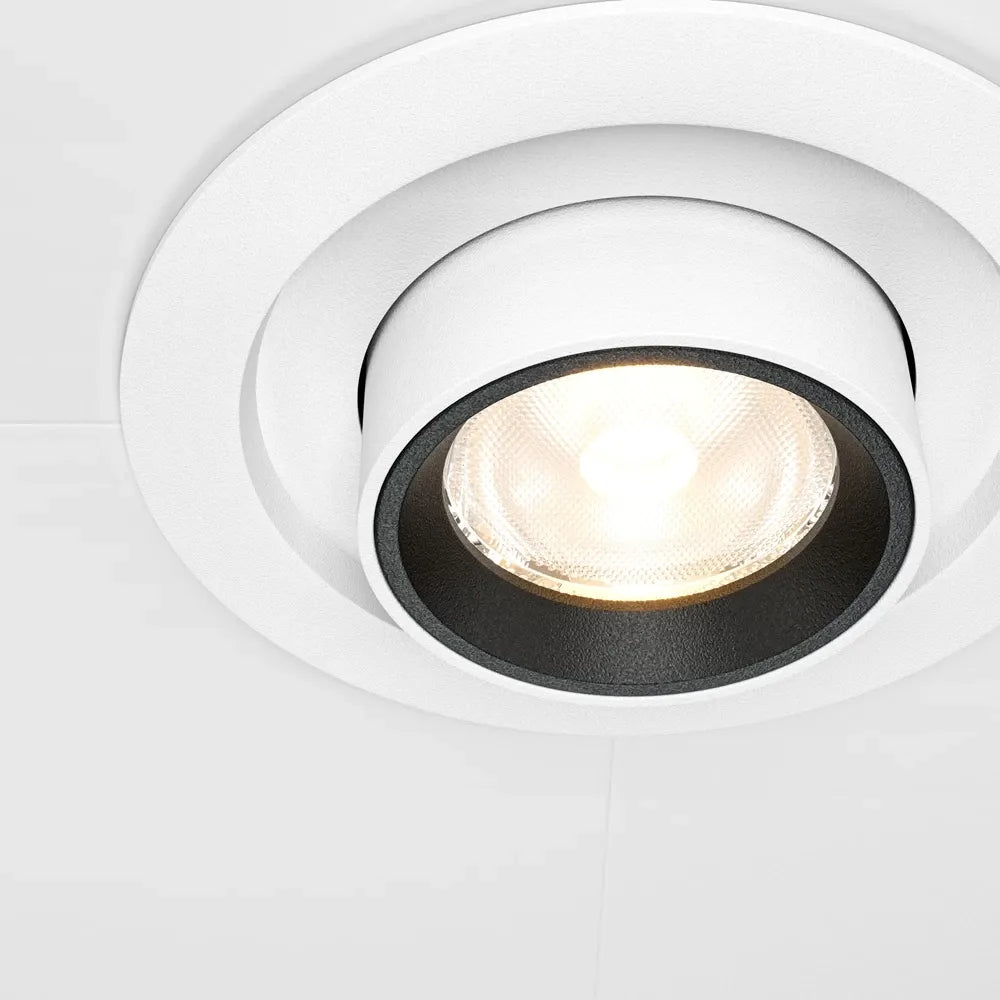 Spot incastrat ascuns din Aluminiu Alb H10xD9cm IP20 10W 780lm 3000k Downlight