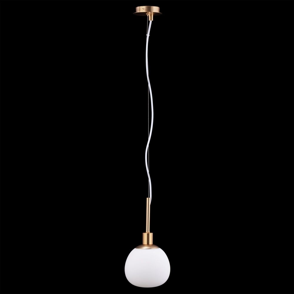 Pendul cu inaltime reglabila din Sticla Alb D15xH181cm Erich