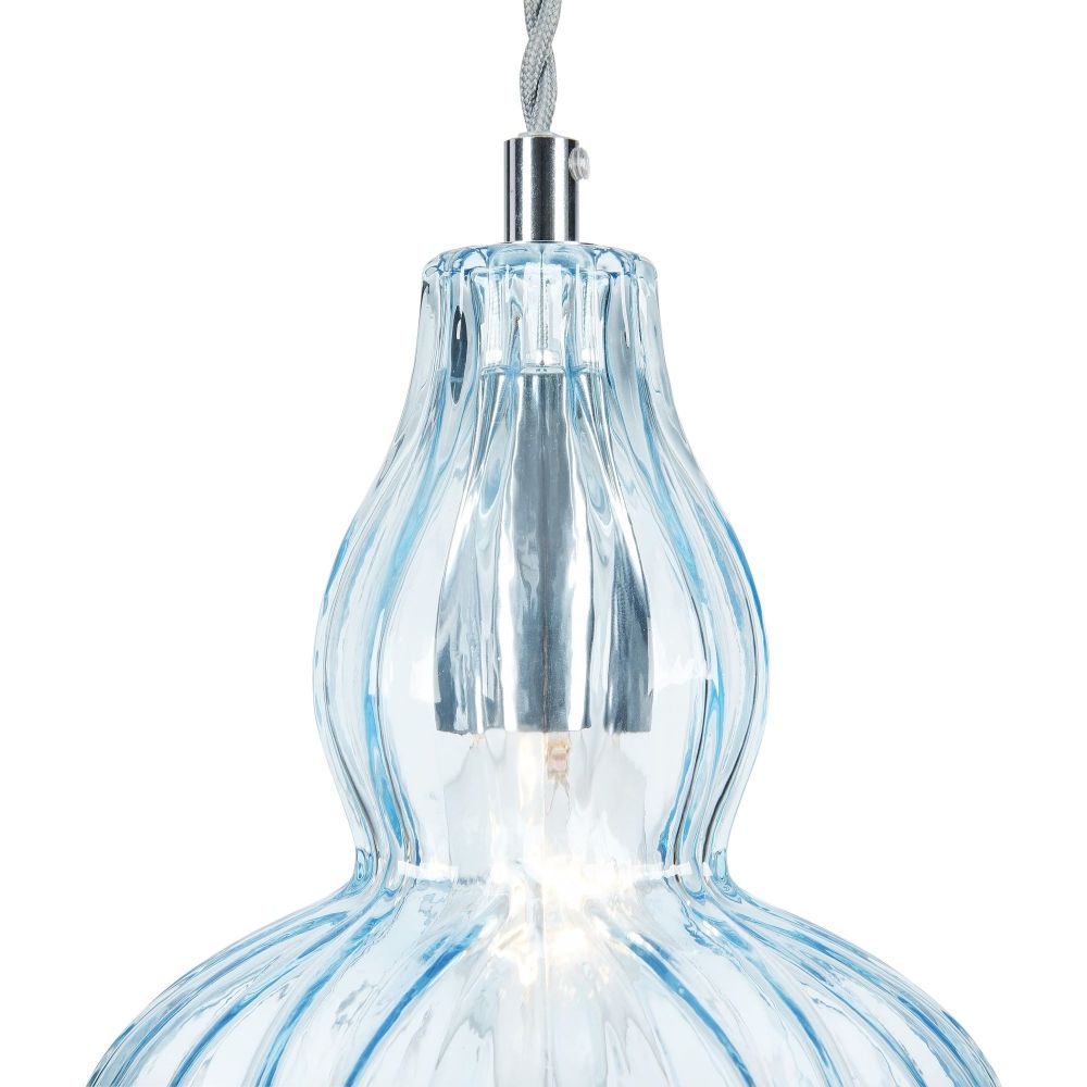 Pendul cu inaltime reglabila din Metal Albastru D16xH143cm Eustoma