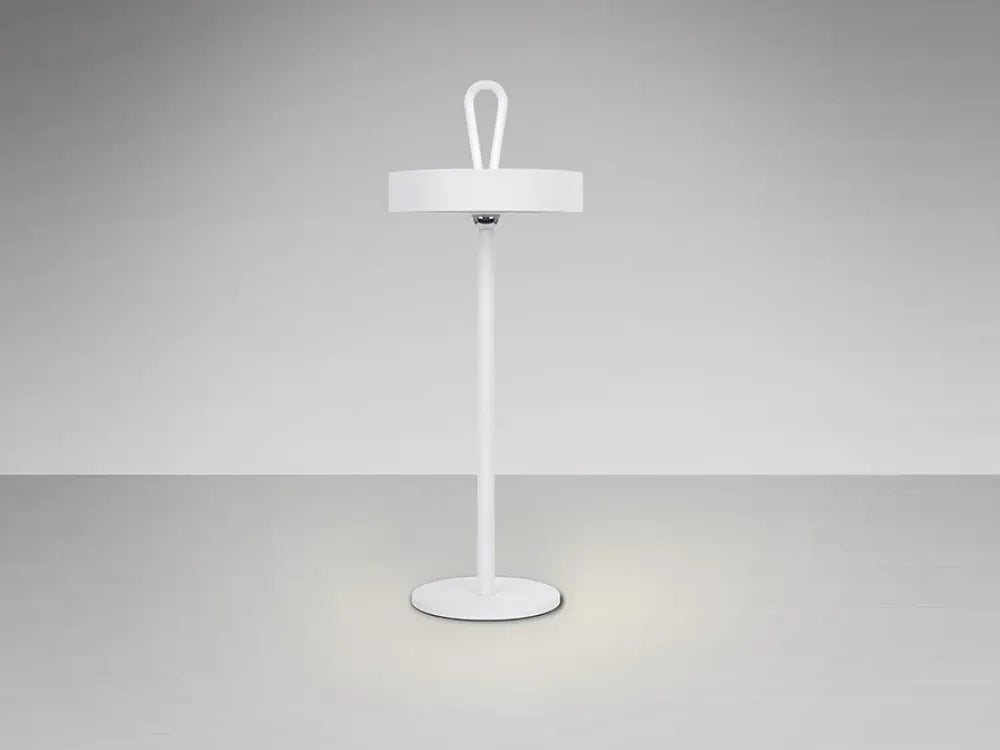 Veioza din Metal Alb H35xD13cm Gong