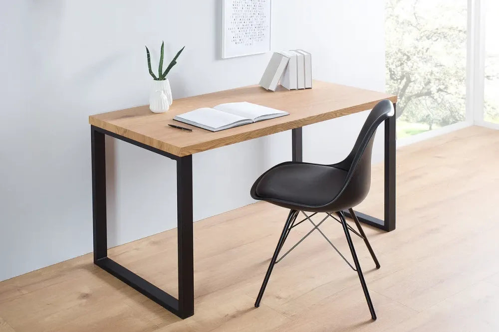 Birou din MDF Maro si Metal Negru L120xH75cm Oak
