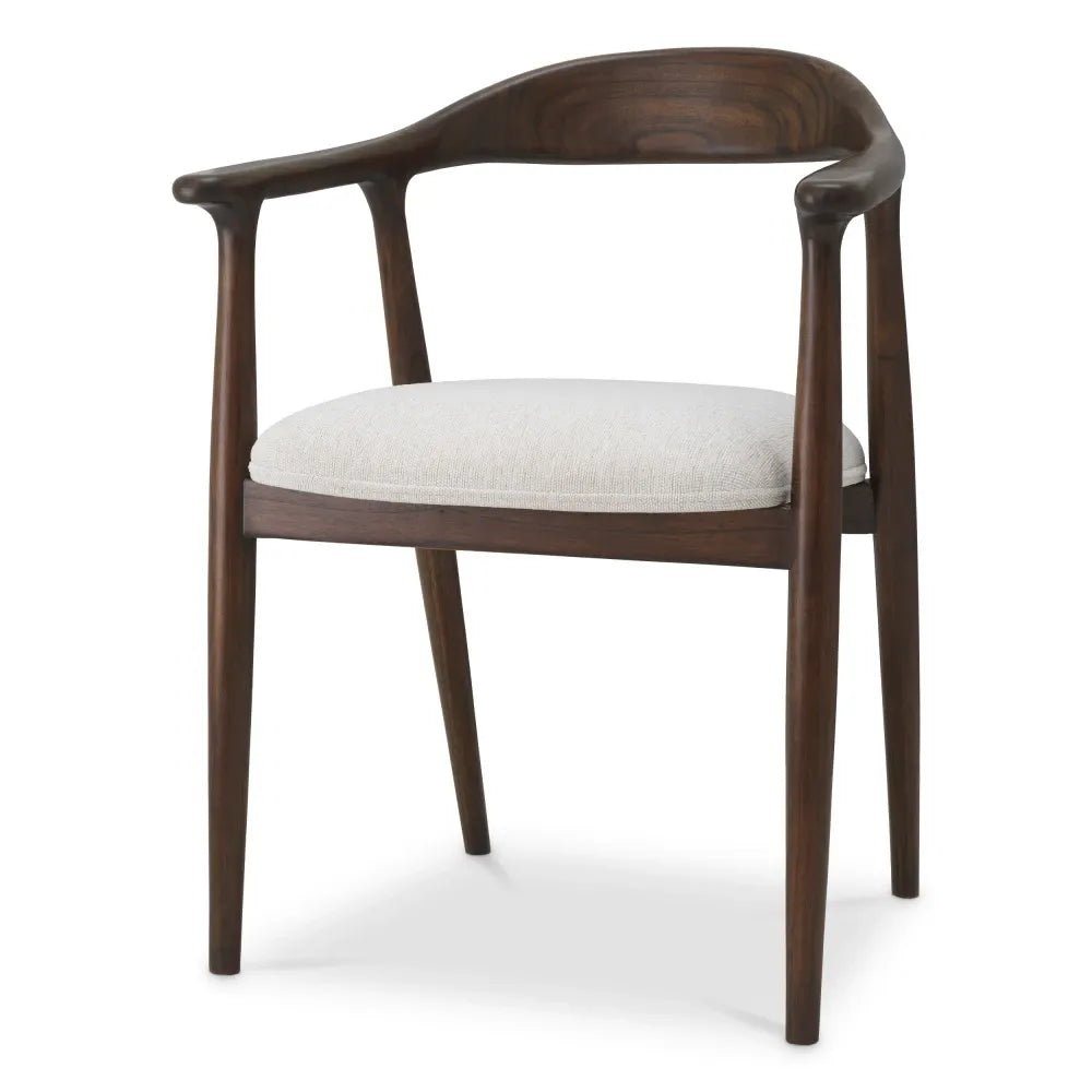 Scaun tapitat cu Stofa Crem L53xA55xH78cm Beale Eichholtz