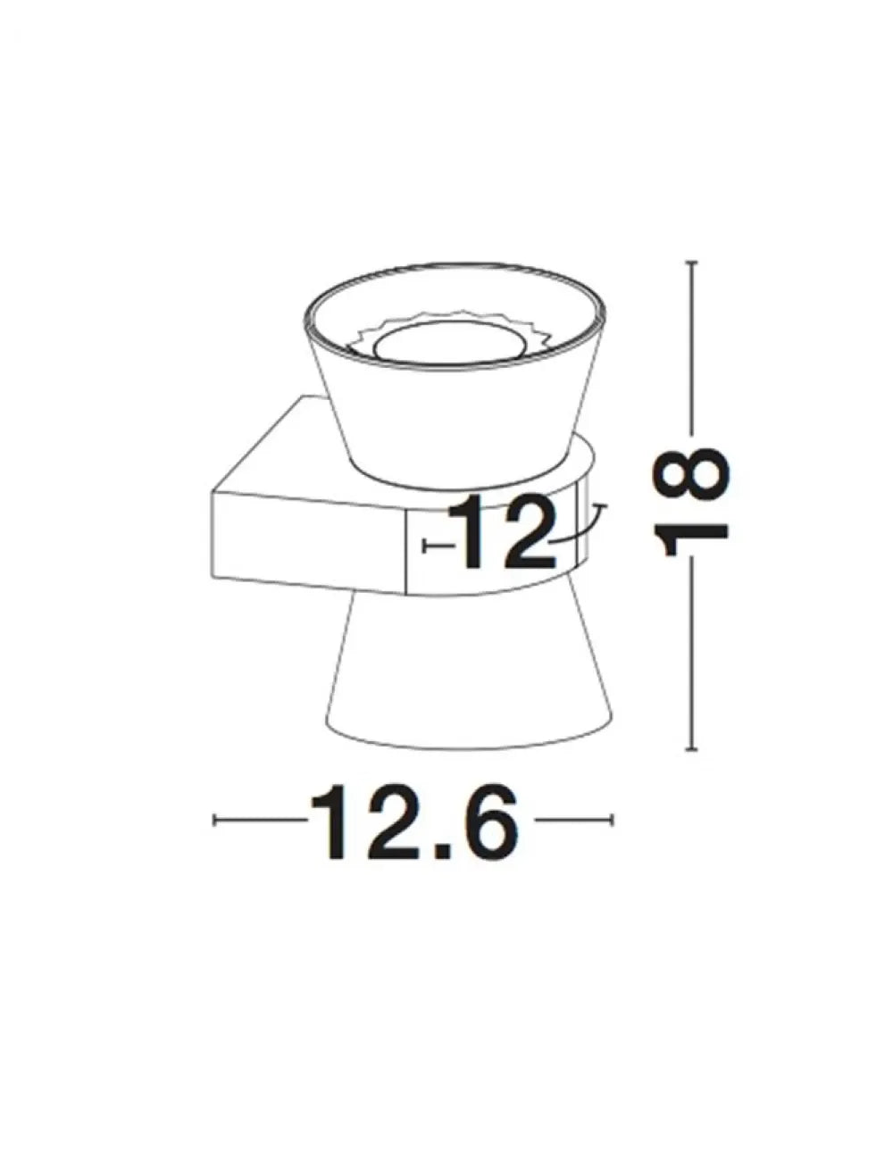 Aplica de perete structura din Aluminiu Argintiu si abajur din Sticla Transparent H18xL12cm IP20 BOCCALE