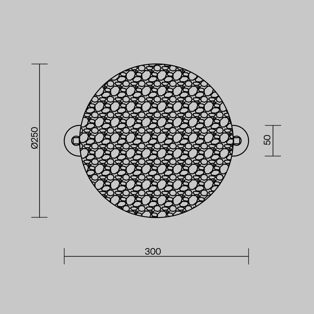 Aplica perete din Metal Argintiu crom H25xD25cm Mangata