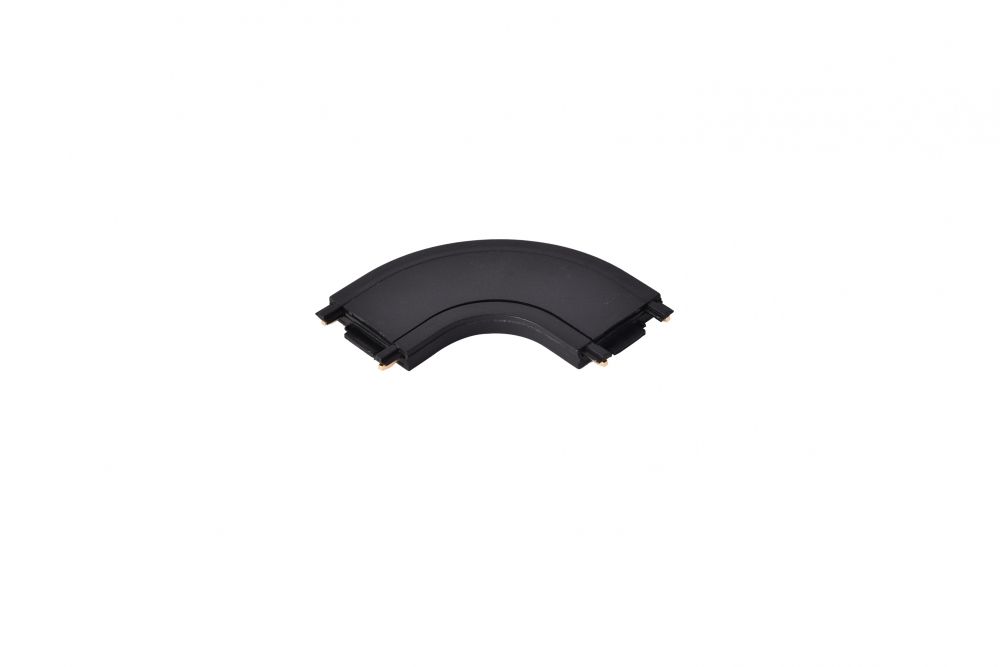 Conector colt rotunjit pentru sina magnetica Radity din Plastic Negru L6cm Accessories for tracks Radity