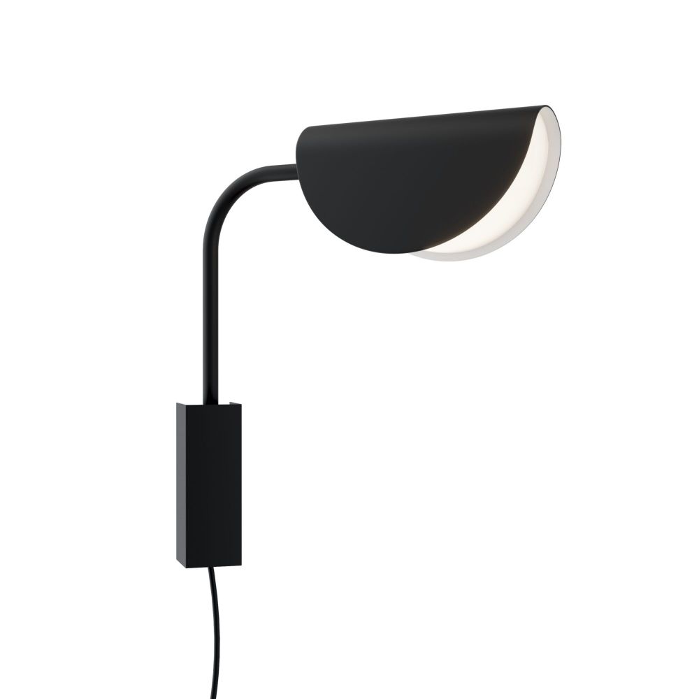 Aplica de perete Metal si Acril Negru/Negru L29xH37cm Mollis
