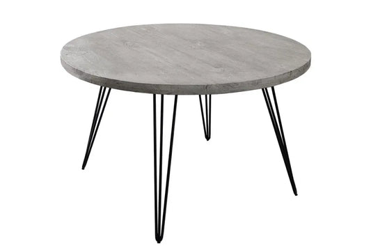 Masa rotunda din Lemn de mango Gri si Metal Negru D120xH76cm Scorpion