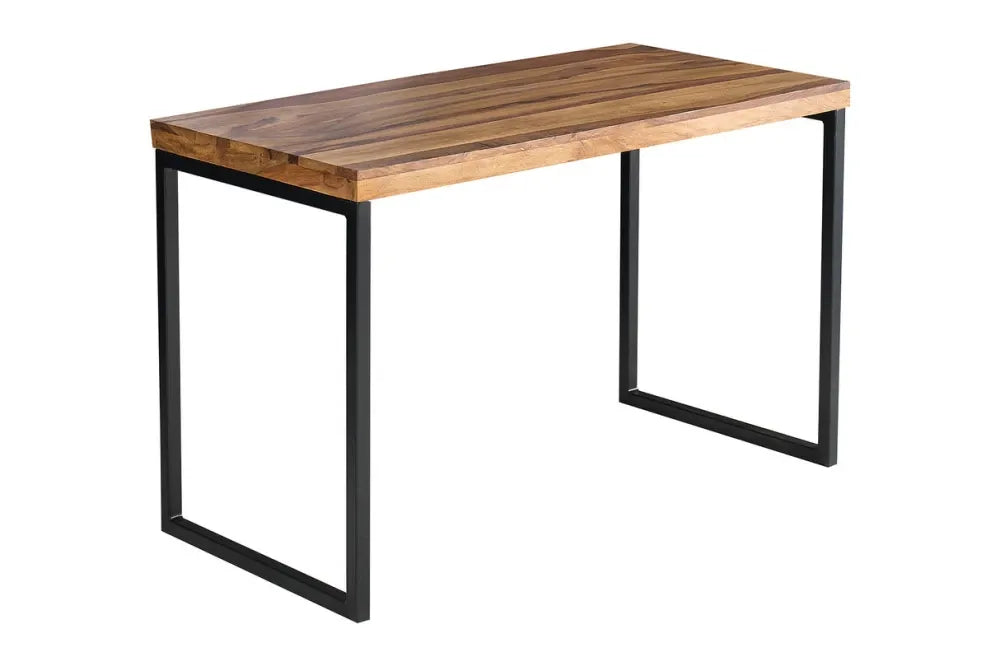 Birou din lemn de sheesham Maro si Metal Negru L118xH77cm ELEMENTS