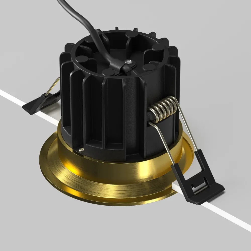 Spot incastrat din Aluminiu Alama H6xD8cm 12W 870lm 3000k Round