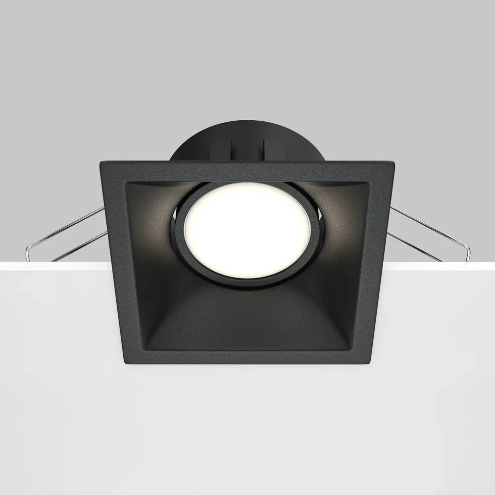 Spot incastrat din Aluminiu Negru H4.5xL9cm IP 20 GU10 50W Dot
