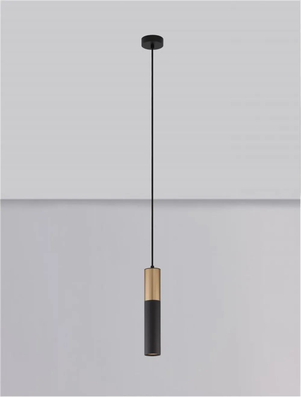 Pendul din Aluminiu Negru/Auriu H180xL5.6cm IP20 PONGO