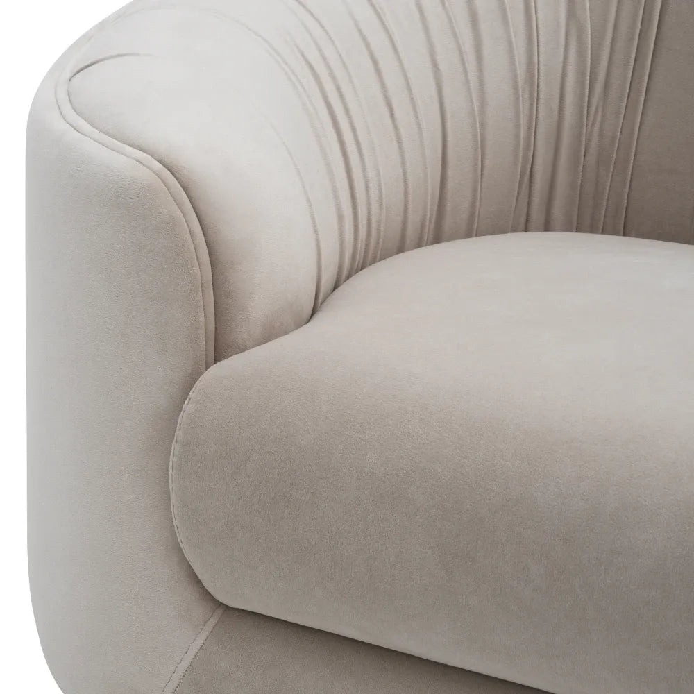 Canapea tapitat cu Catifea Crem L241xA100xH64cm Jameson Eichholtz