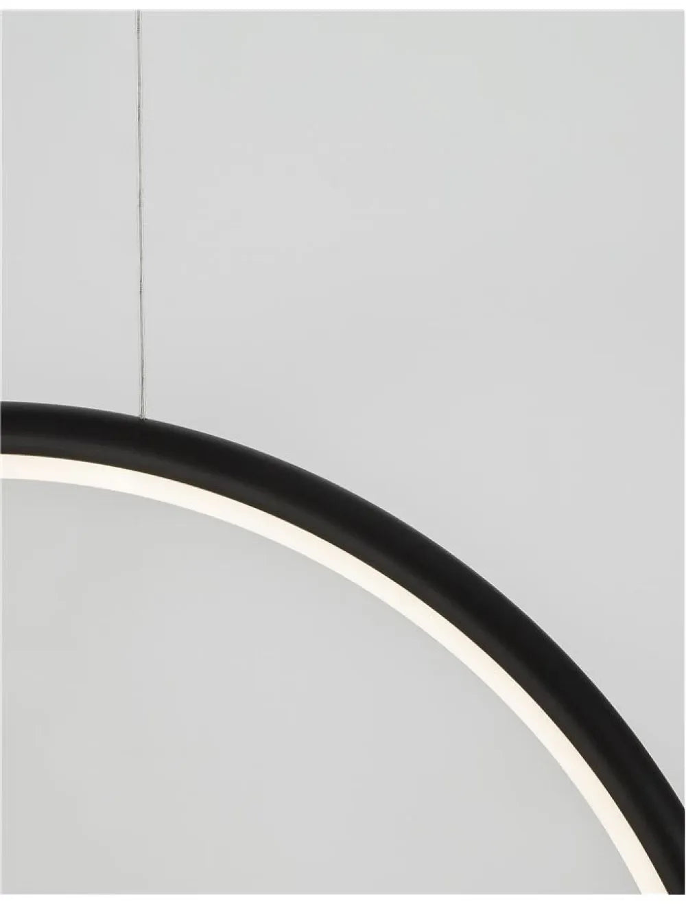 Pendul structura din Aluminiu Negru si abajur din Sticla Alb H120xL43cm IP20 29W 3203lm 3000k CELIA