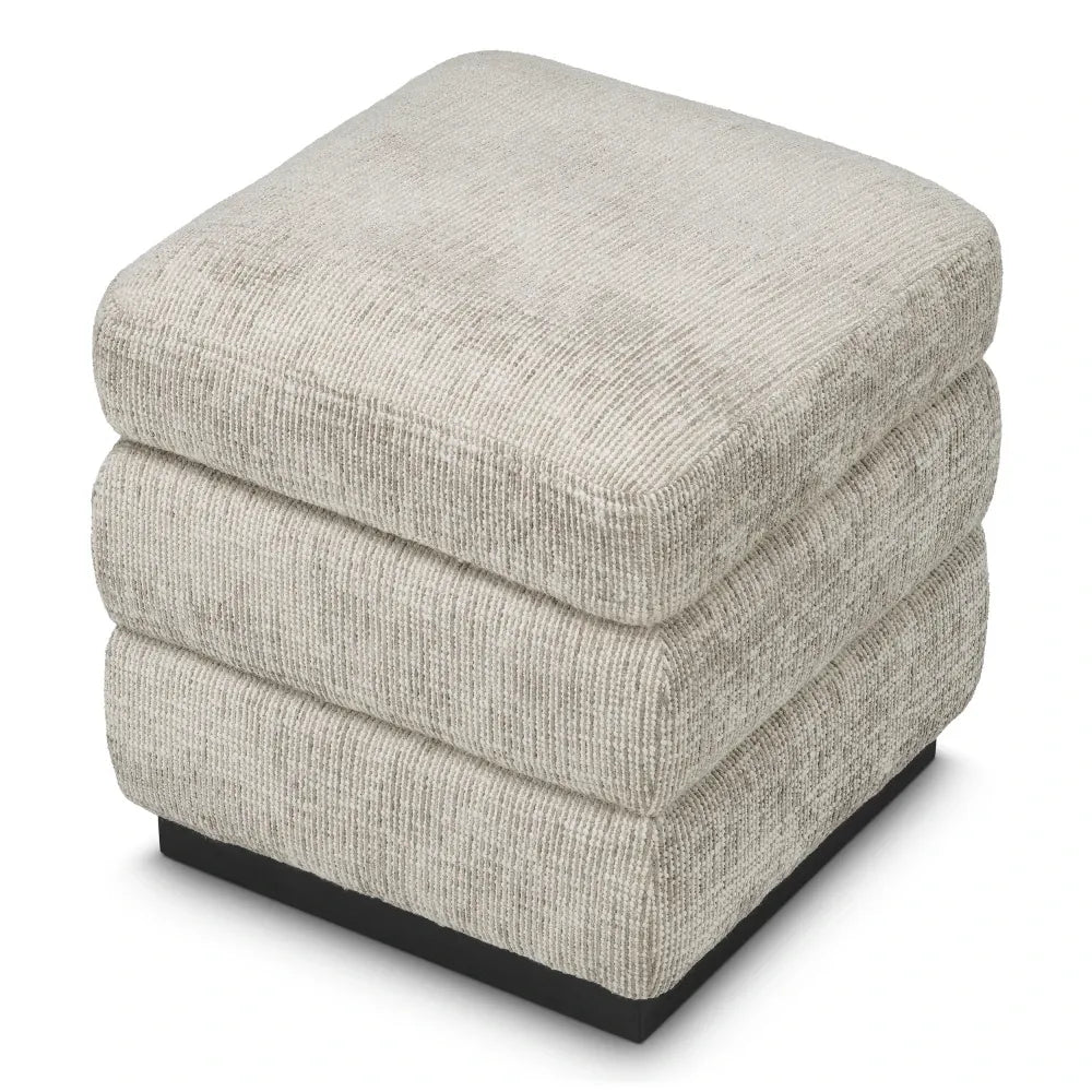 Taburet cu spatiu depozitare tapitat cu Stofa Bej L46xA46xH48.5cm Valmont Eichholtz