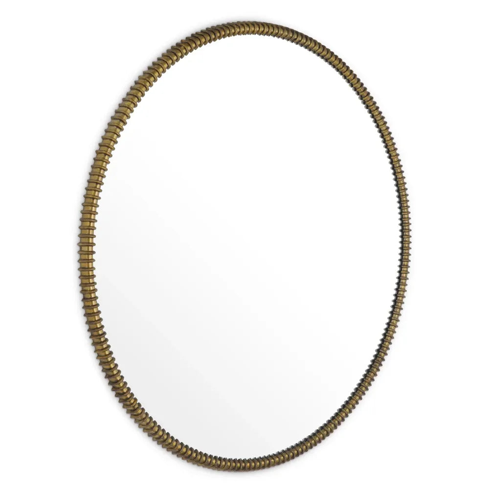Oglinda cu rama din Metal/MDF Alama D124cm Vezzola Eichholtz