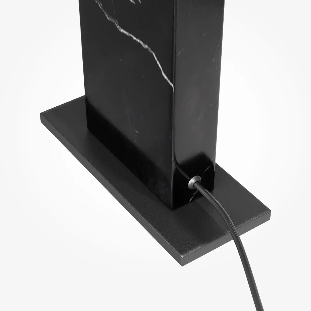 Veioza din Metal/Marmura Negru si Metal Negru H27.1xL42.4cm Monumento