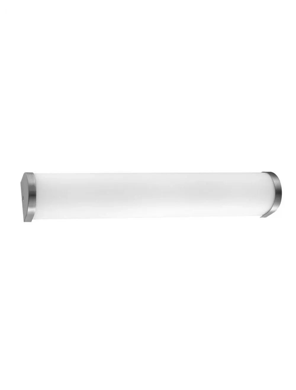 Aplica de perete structura din Metal Argintiu si abajur din Sticla Alb H8xL33cm IP44 POLO