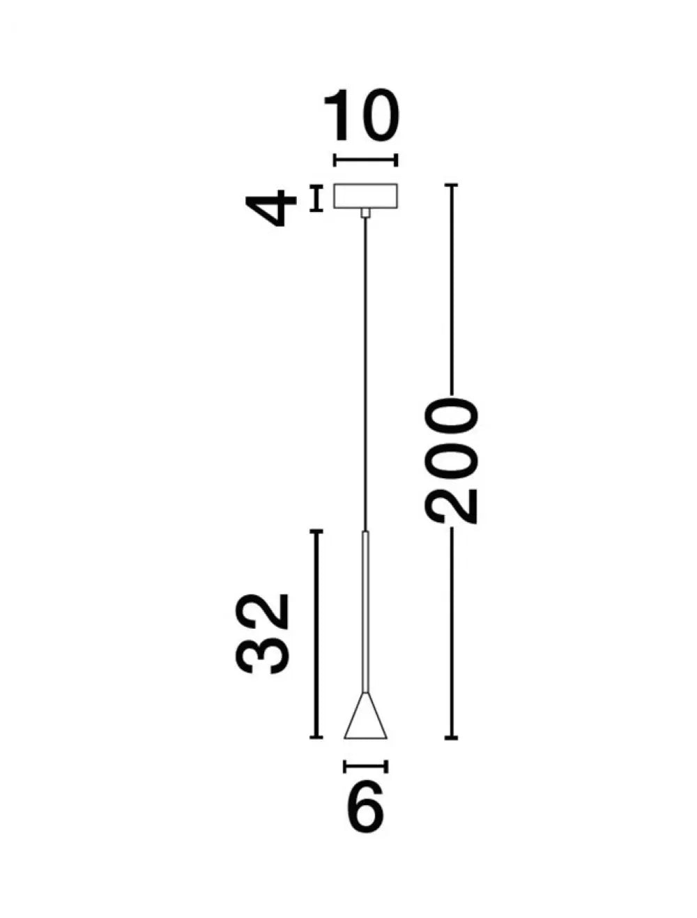 Pendul structura din Aluminiu Alb si abajur din Aluminiu Alb H150xL9.2cm IP20 6W 262lm 3000k NET