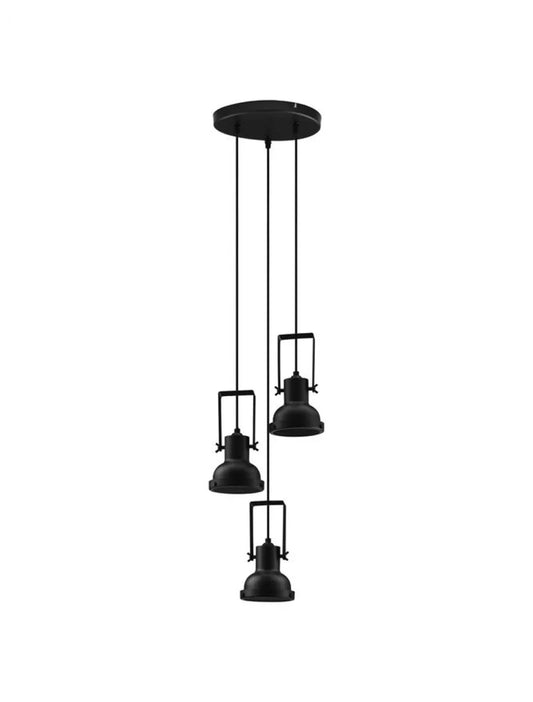Lustra structura din Metal Negru si abajur din Metal Negru H120xL24cm IP20 RUVI