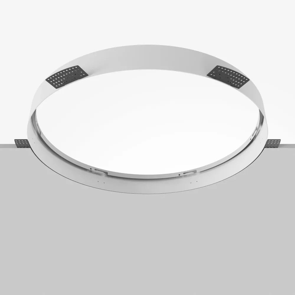 Acesoriu pentru incastrare plafoniera Zon de diametru 60cm din Metal Alb
