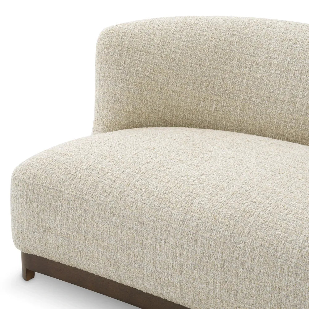 Canapea tapitat cu Chenille Bej L232xA100xH74cm Stelvio Eichholtz