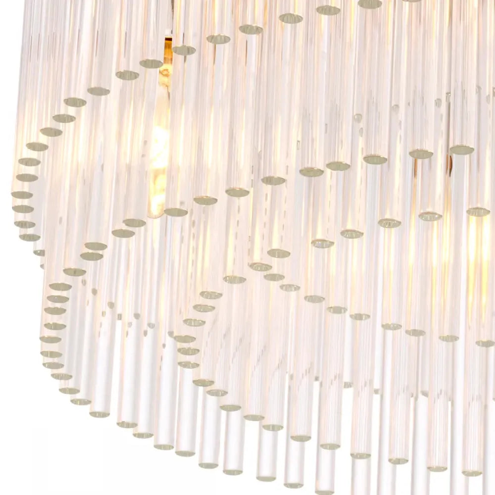 Plafoniera din Metal Alama si Sticla Transparent H25xD45cm Hector Eichholtz