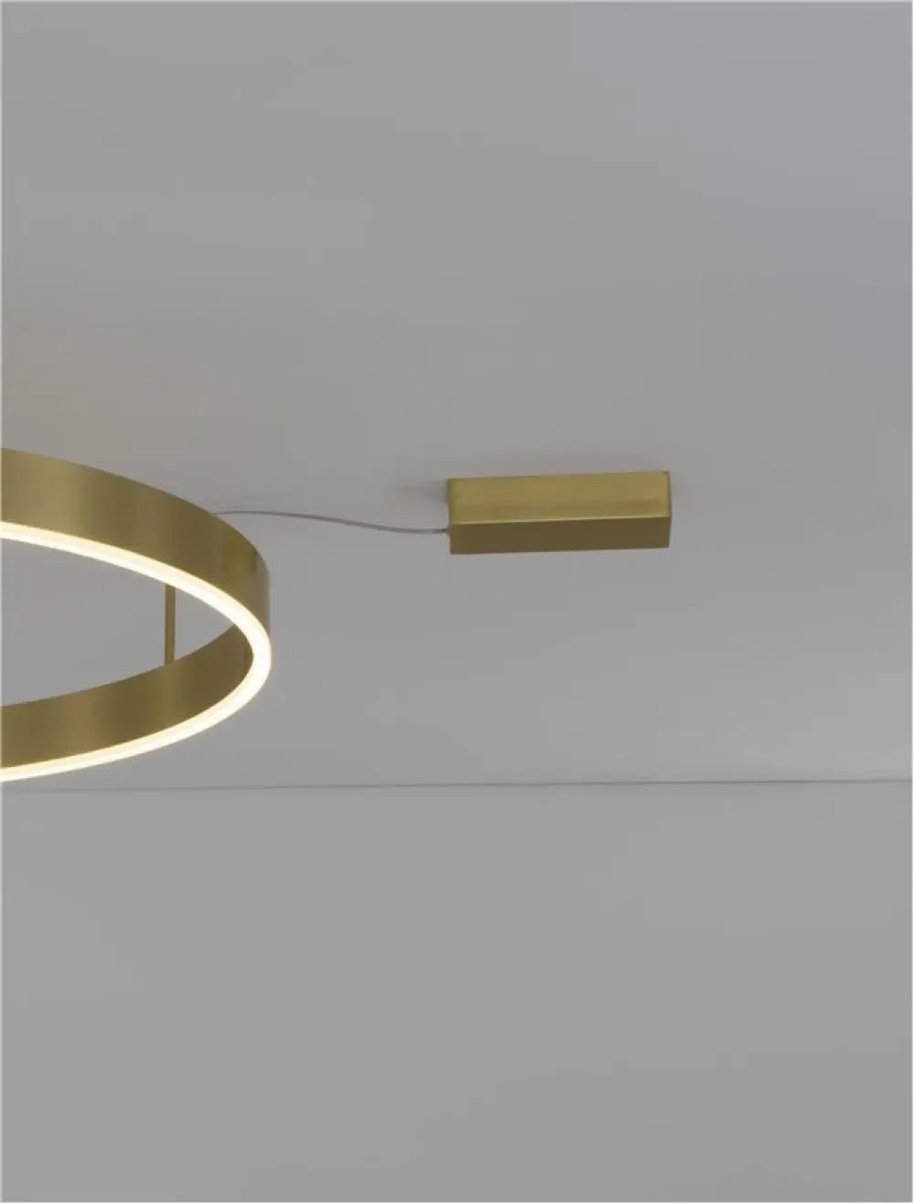 Plafoniera structura din Aluminiu Bronz si abajur din Acrilic Alb H18xL80cm IP20 50W 4166lm 3000k MOTIF
