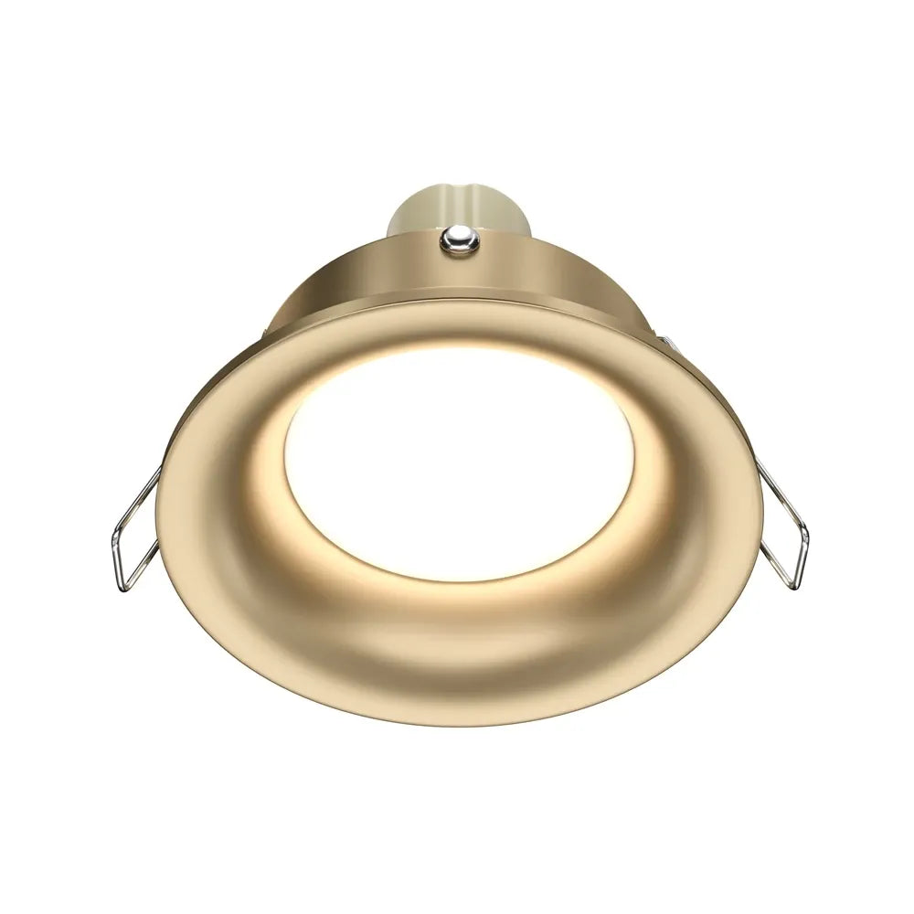 Spot incastrat rotund din Aluminiu Auriu mat H3xD8.5cm IP 20 GU10 50W Slim