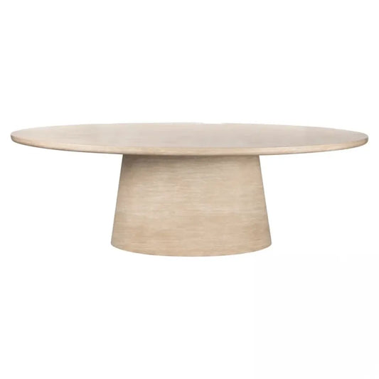 Masa Ovala de 6-8 persoane din travertin artificial L240xH75cm Fictus Richmond Interiors