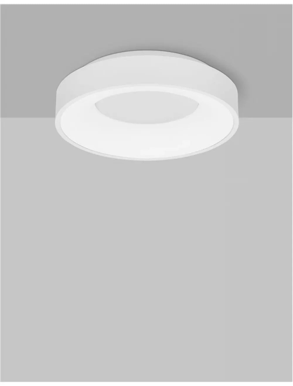 Plafoniera structura din Aluminiu Alb si abajur din Acrilic  H9xL38cm IP20 30W 1845lm 3000k RANDO THIN