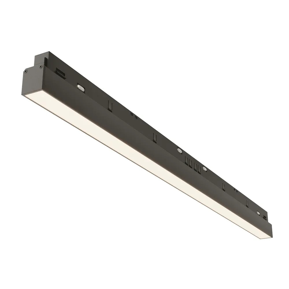 Spot pentru sina Exility incastrata din Aluminiu Negru H4xL60cm IP 20 24W 1560lm 4000k Basis