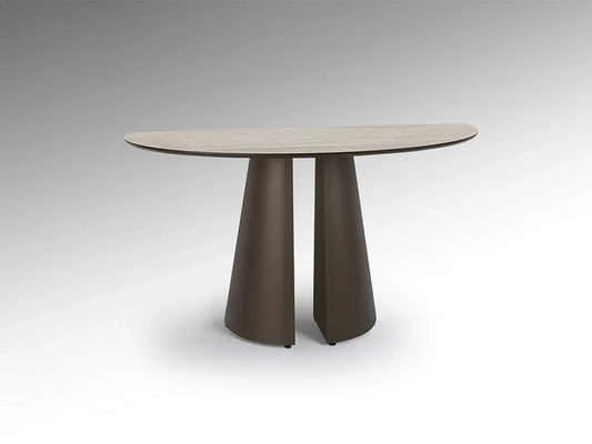 Consola din Metal/MDF Maro si MDF Bej L130xH78cm Samara