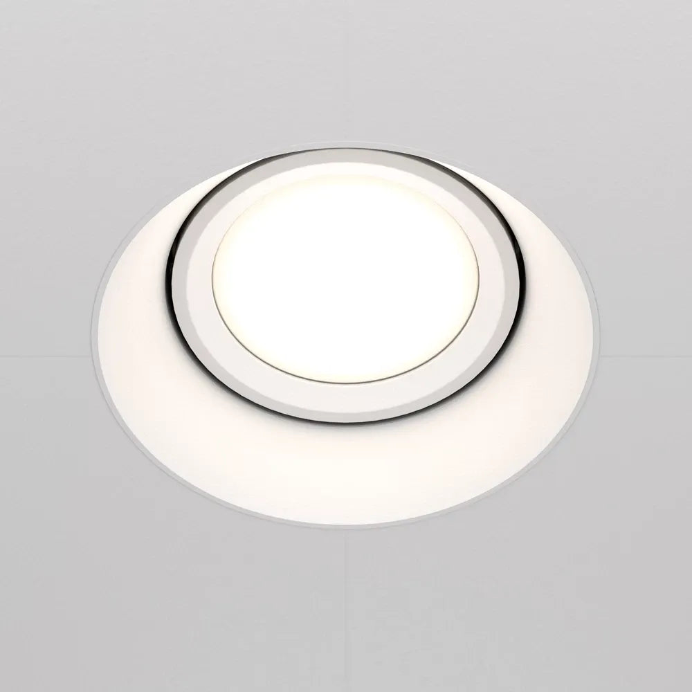 Spot incastrat rotund din Aluminiu Alb H4xL12cm IP 20 GU10 50W Dot