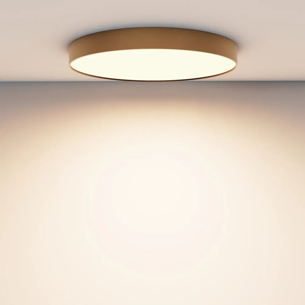 Plafoniera din Aluminiu Auriu mat H6xD60cm Zon