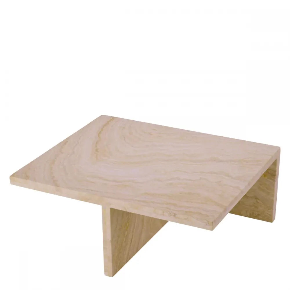 Masuta de cafea Dreptunghiulara din Travertin Bej L70xl60cm Amara Eichholtz