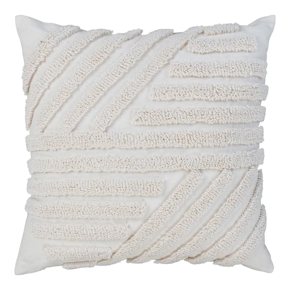 Perna decorativa din Textil Alb 45x45cm Albany