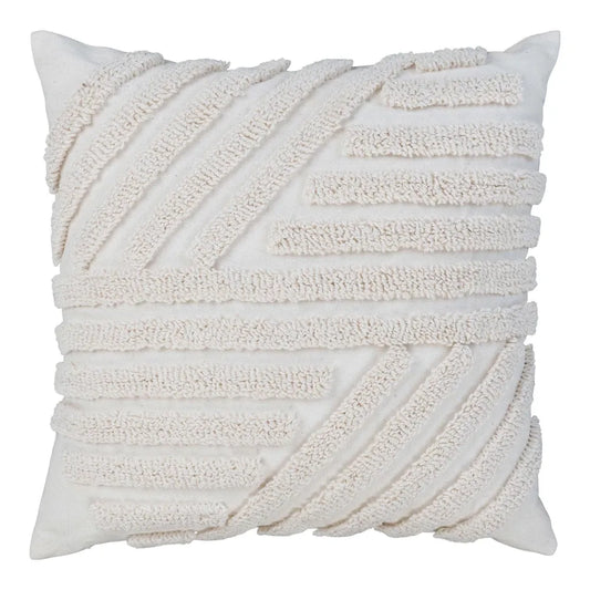 Perna decorativa din Textil Alb 45x45cm Albany