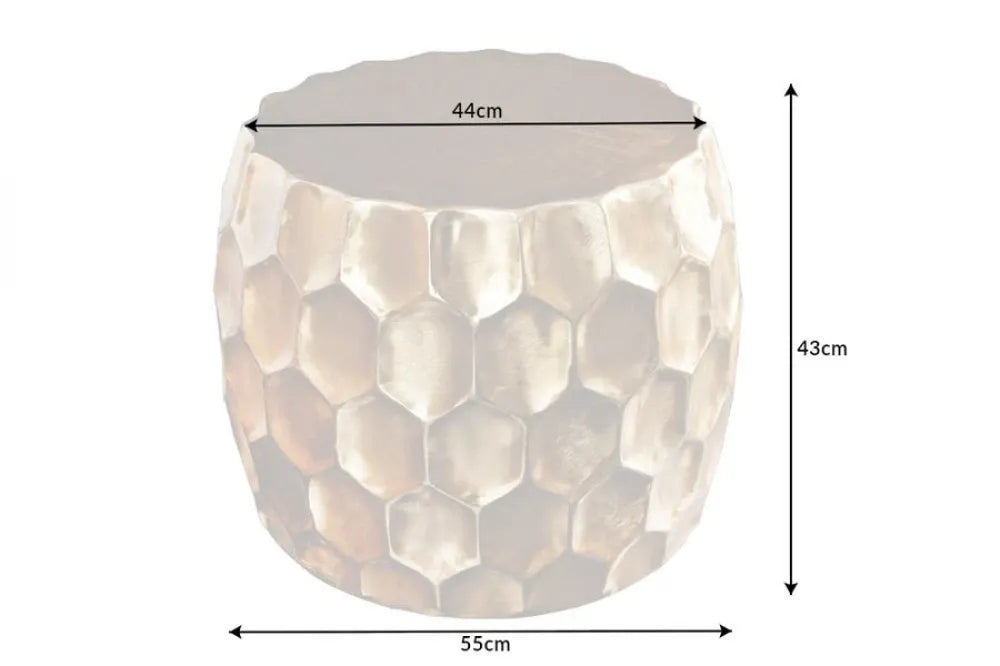 Masuta laterala din Metal Auriu L54xH44cm Organic
