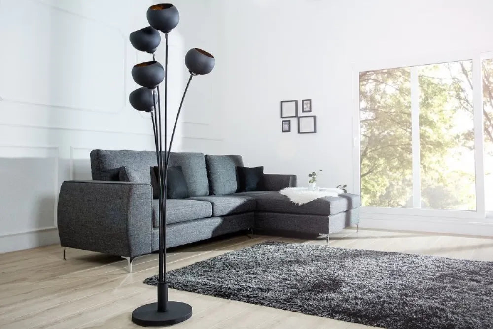 Lampa de podea din Metal Negru H170xL60cm Magma