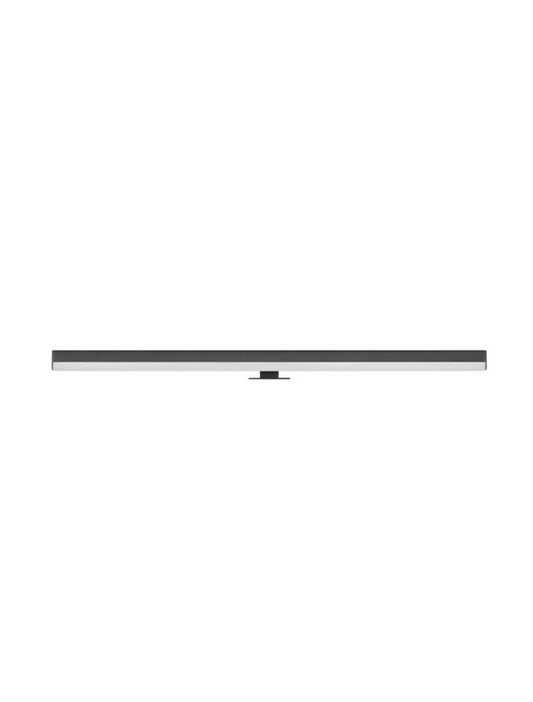 Aplica de perete structura din Aluminiu Negru si abajur din Acrilic Alb H6.5xL63cm IP44 18W 1922lm 3000k GLIM