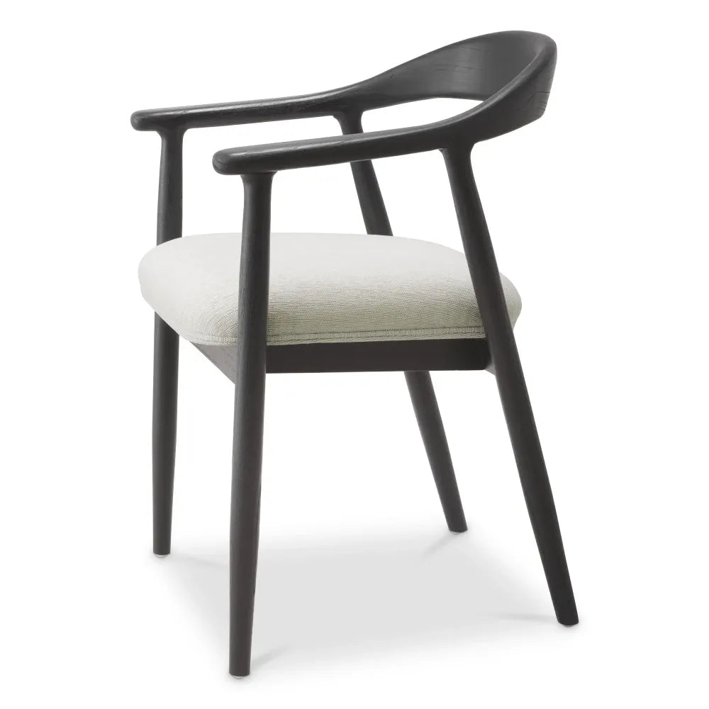 Scaun tapitat cu Stofa Crem L53xA55xH78cm Beale Eichholtz