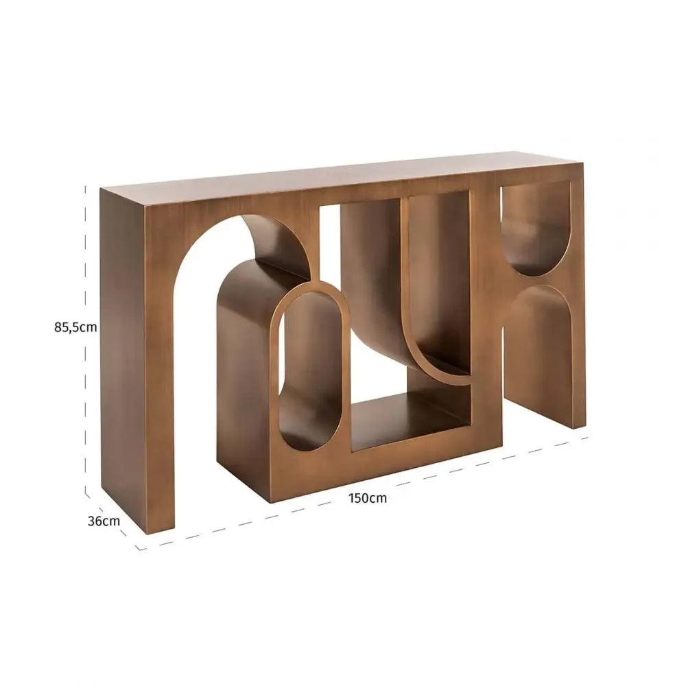 Consola din Metal Auriu periat H85.5xL150cm Lugano