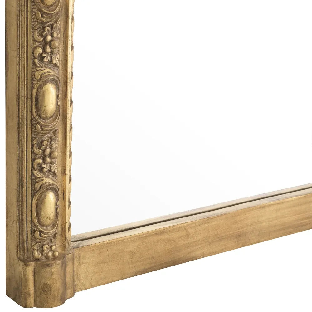Oglinda cu rama din Lemn/Metal Auriu L118xH221cm Ludovico Eichholtz